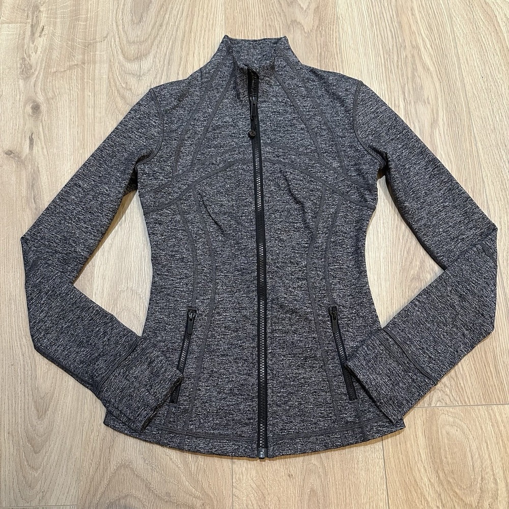 Lululemon‎ Define Jacket Women's Size 4 Heather Black Full Zip Athletic Gym